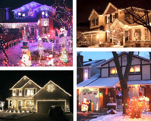 Case illuminate per Natale negli USA