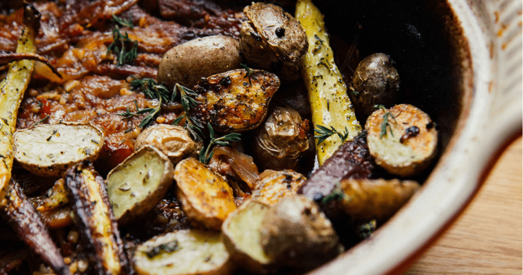 Funghi e patate al forno