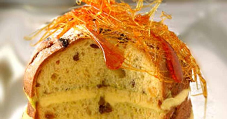 Panettone farcito con crema al caramello