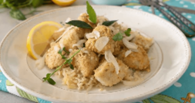 Bocconcini di pollo al limone e cocco