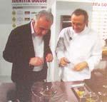 Alain Ducasse con Massimo Bottura