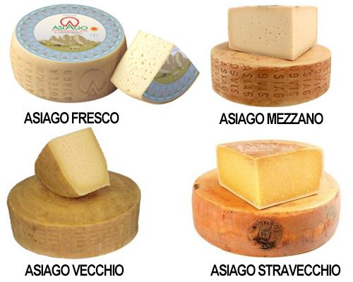 Varietà di formaggio Asiago DOP