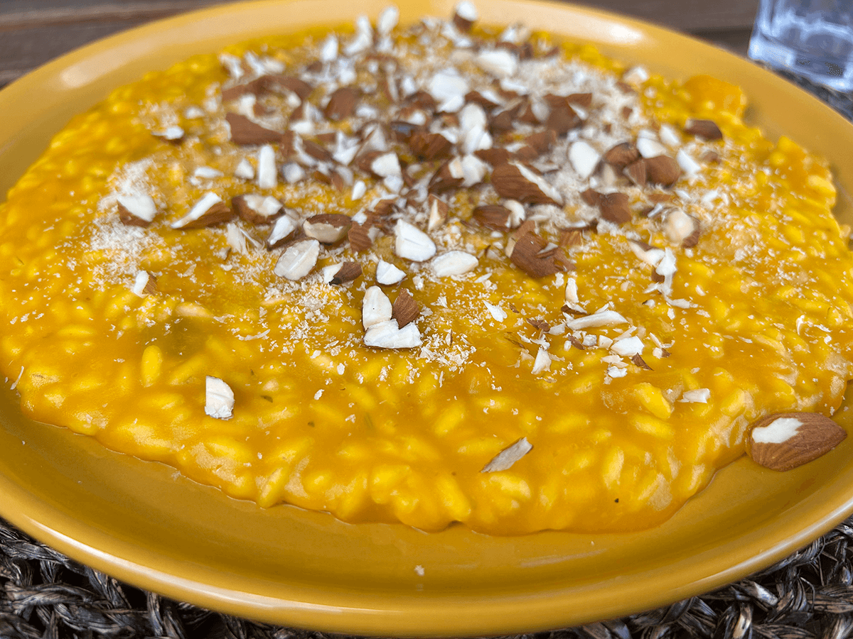 Risotto zucca e mandorle