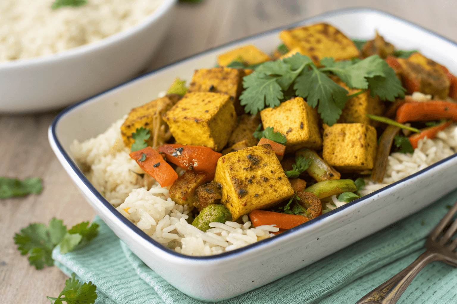 Tofu croccante alla curcuma